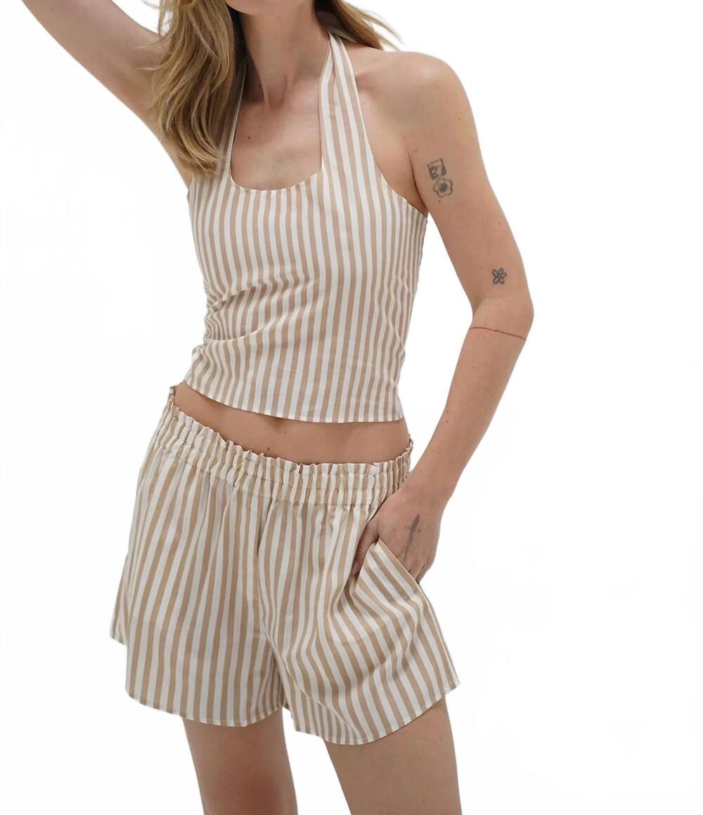 NEW LNA cayman shorts in sandbar stripe